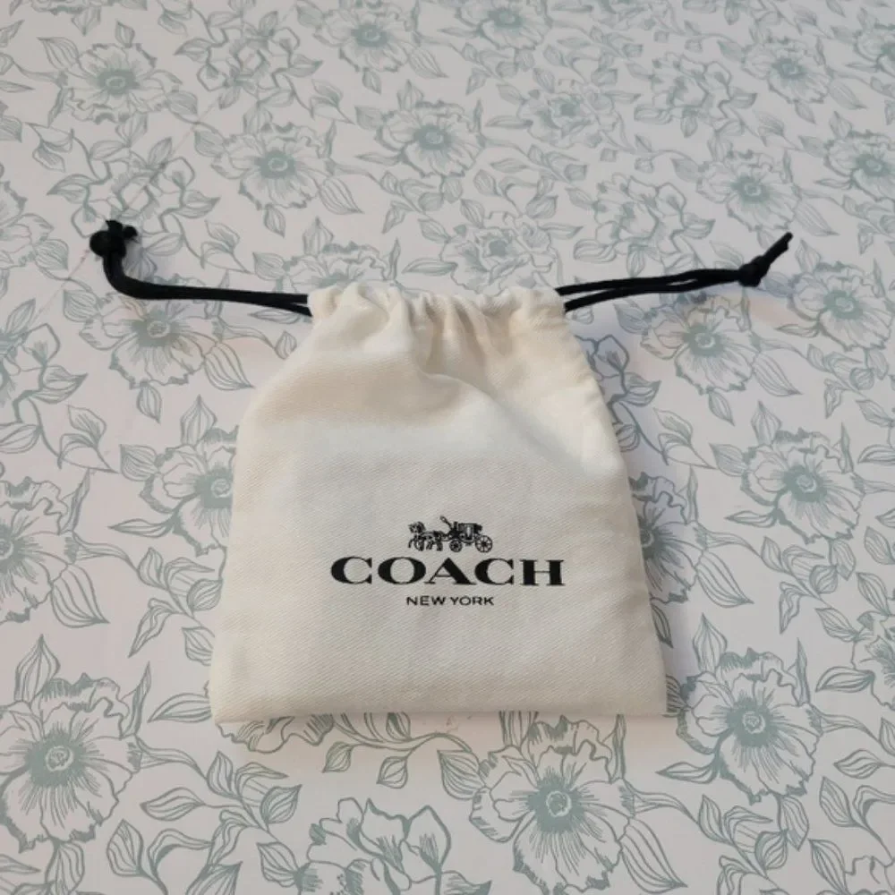 NWT Coach Circle Necklace and Tea Rose Earring Set